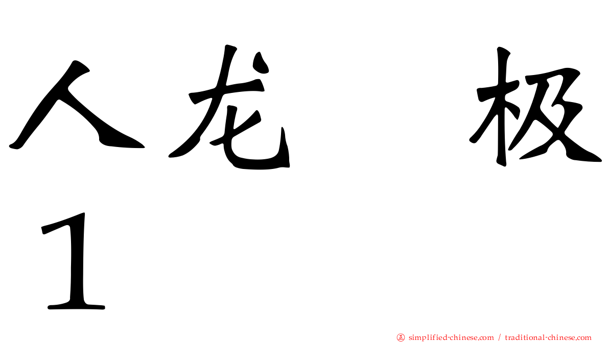 人龙　极１